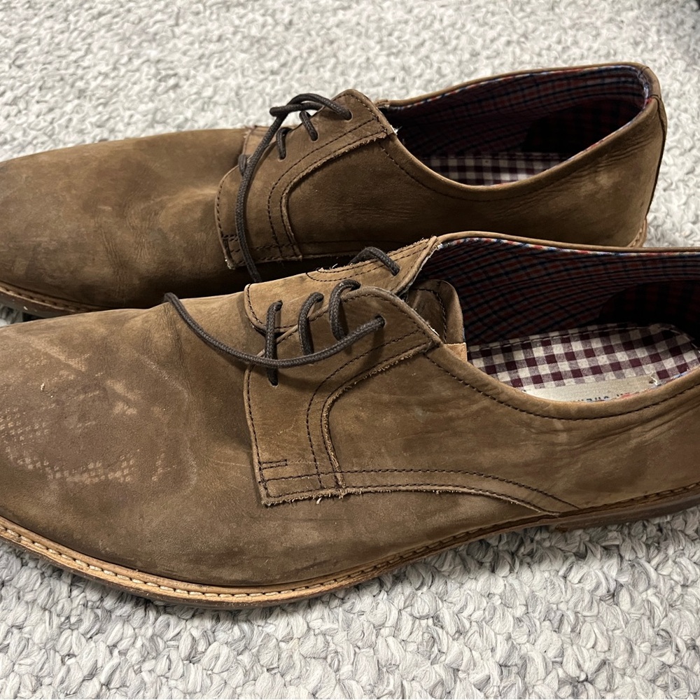 Ben Sherman Tan Suede Oxfords
